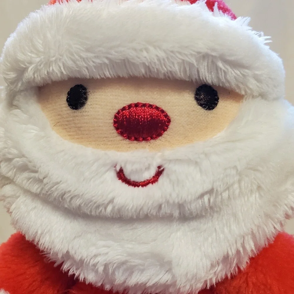 Little Me Baby Lovey  I Love Santa Rattle Christmas Holiday Red White Winter Toy